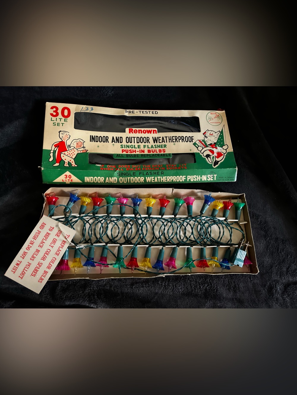 Vintage Renown Christmas Push-In Lights - 30 Count